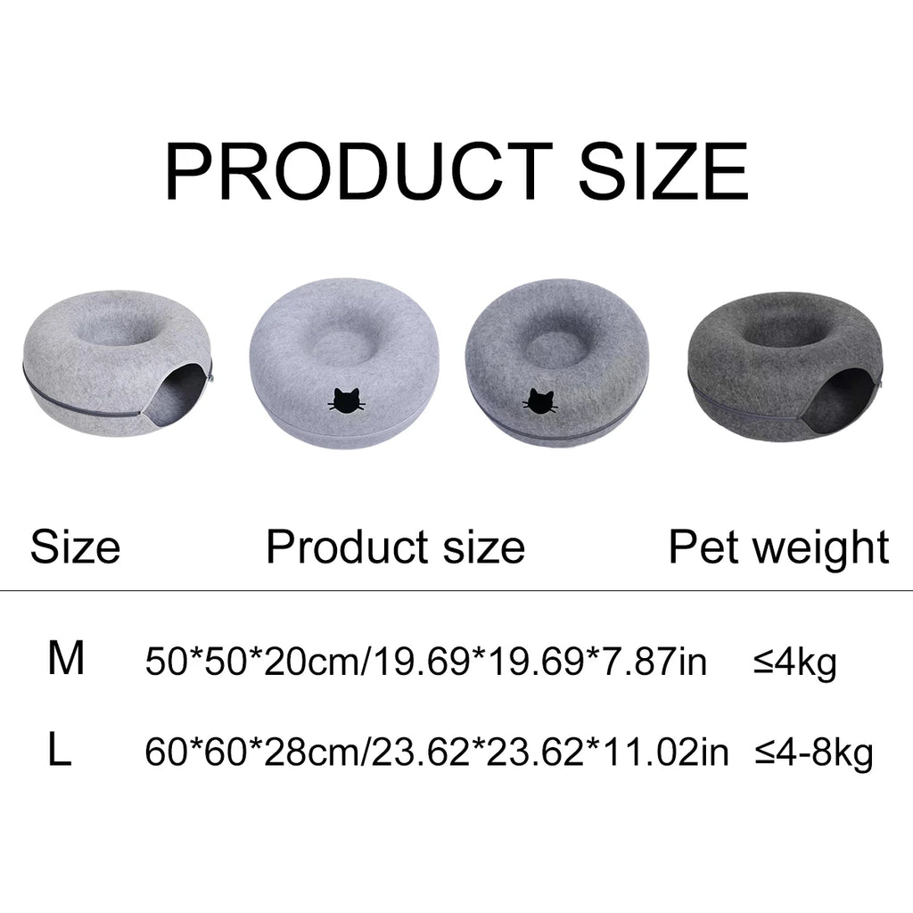 Soft Cat Hideaway Donut — A Safe, Enclosed Space for Deep Sleep