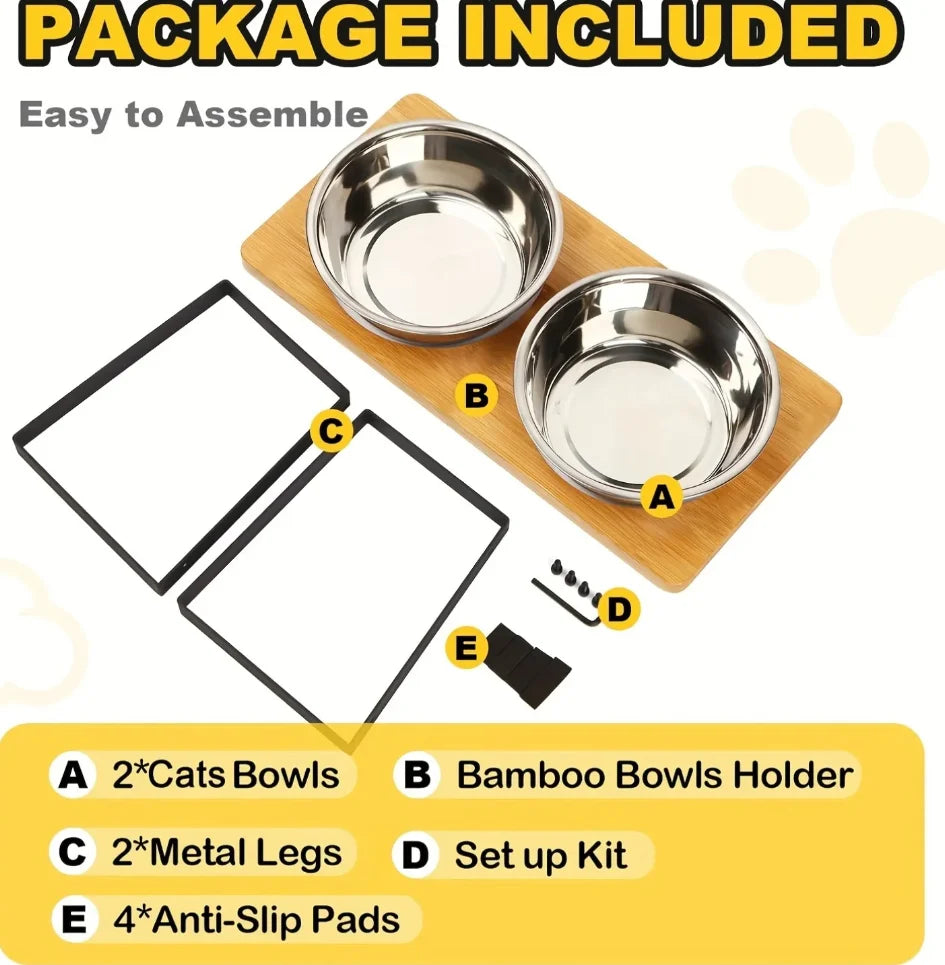 Elevated Cat Feeding Bowl — Comfortable Eating at a Natural Height