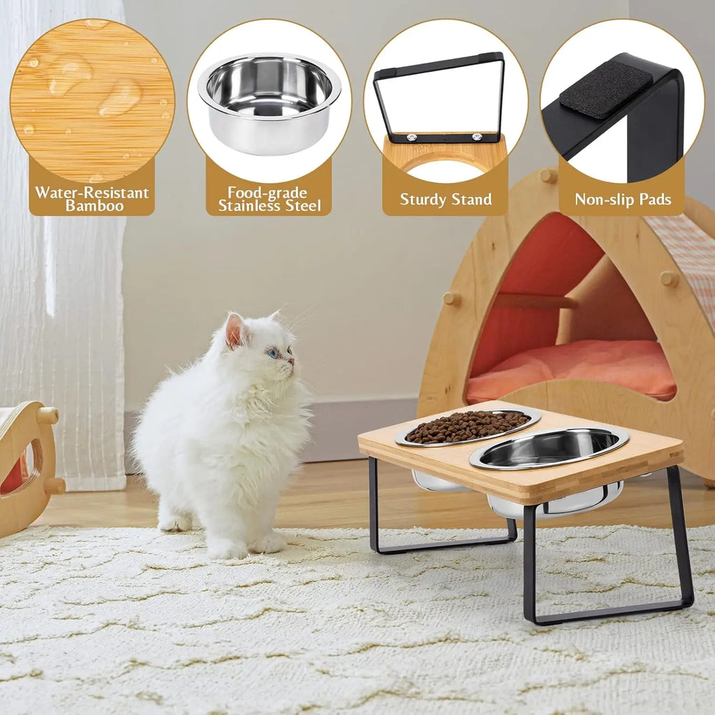 Elevated Cat Feeding Bowl — Comfortable Eating at a Natural Height