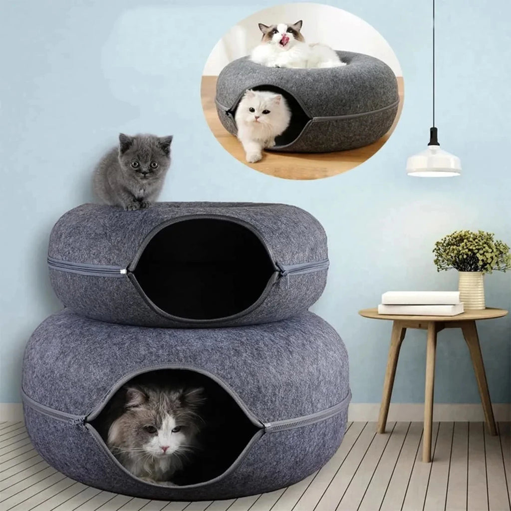 Soft Cat Hideaway Donut — A Safe, Enclosed Space for Deep Sleep
