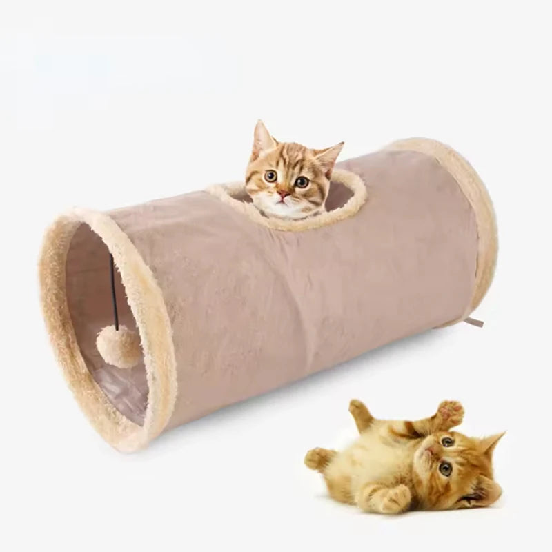 Cozy Cat Hideaway Tunnel — For Hiding, Sleeping, and Playful Exploration