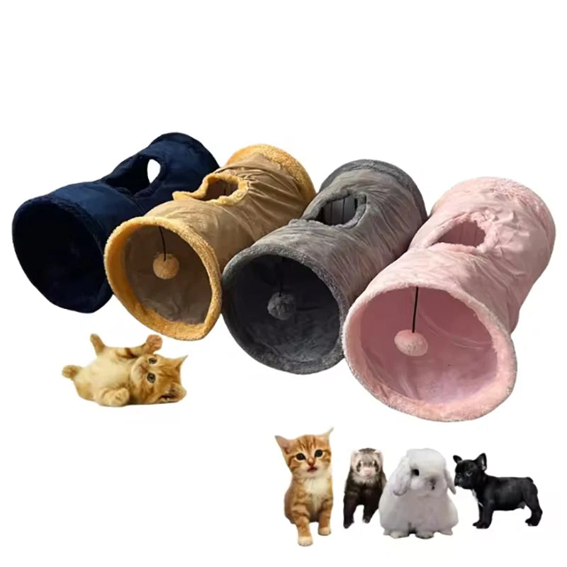 Cozy Cat Hideaway Tunnel — For Hiding, Sleeping, and Playful Exploration