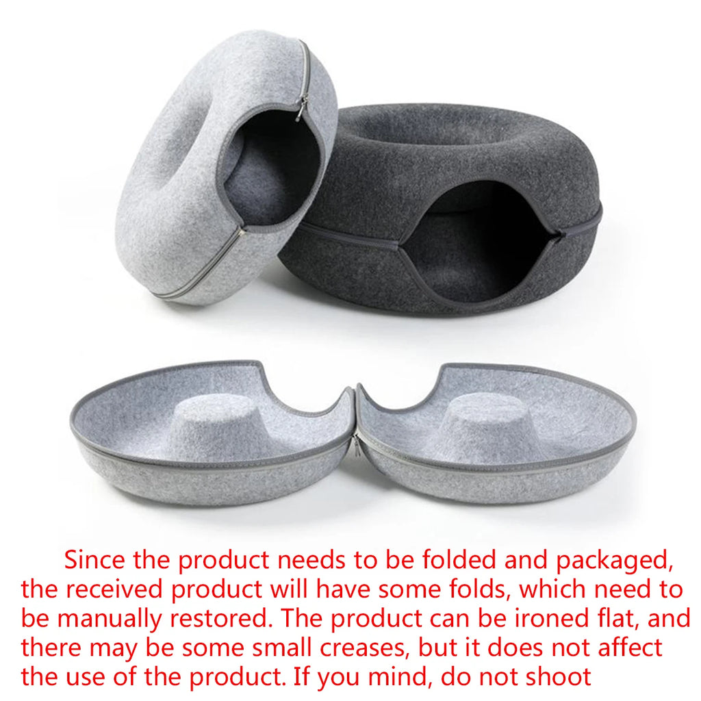 Soft Cat Hideaway Donut — A Safe, Enclosed Space for Deep Sleep