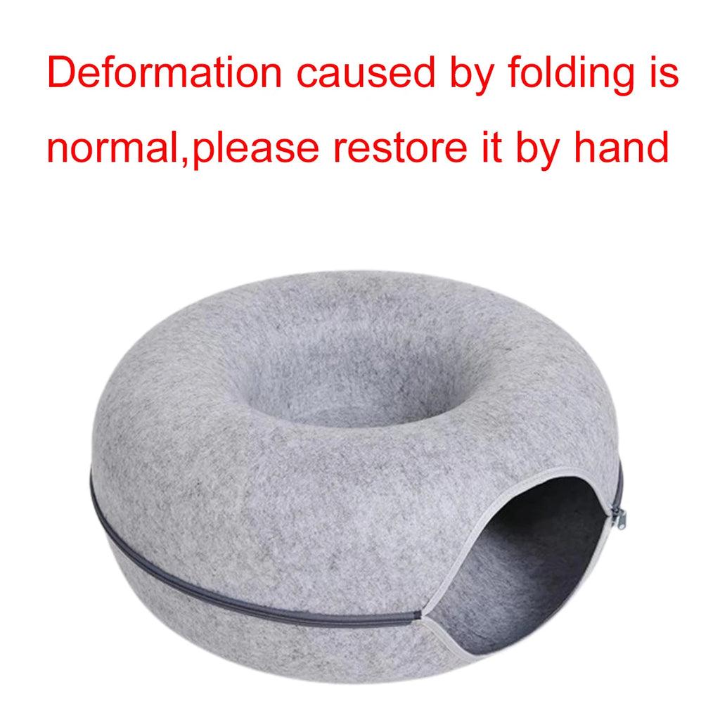 Soft Cat Hideaway Donut — A Safe, Enclosed Space for Deep Sleep