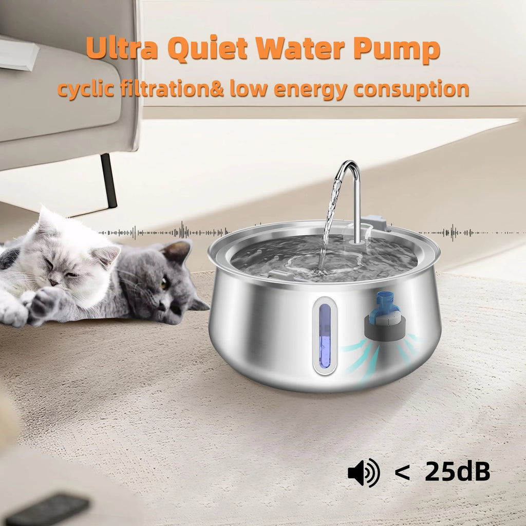 Quiet Flow Cat Water Fountain — Fresh Running Water for Daily Hydration