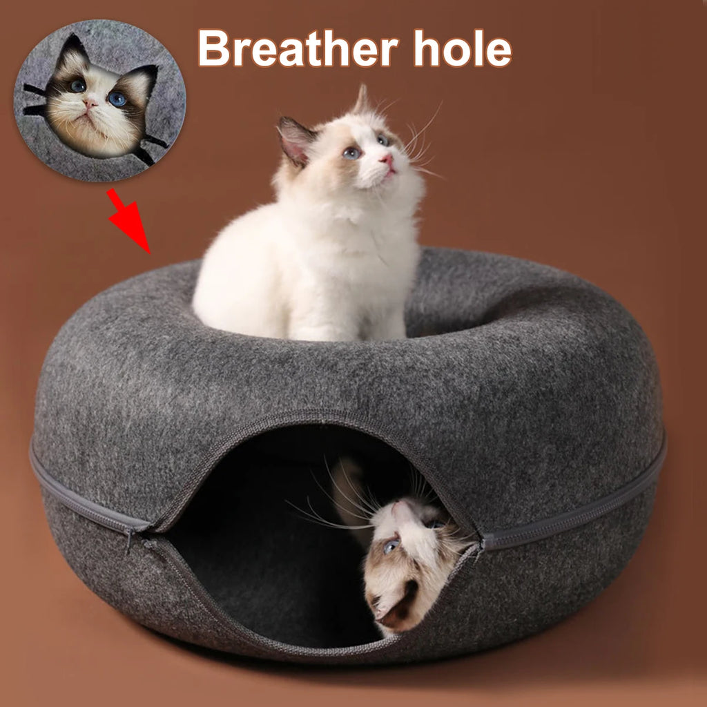 Soft Cat Hideaway Donut — A Safe, Enclosed Space for Deep Sleep