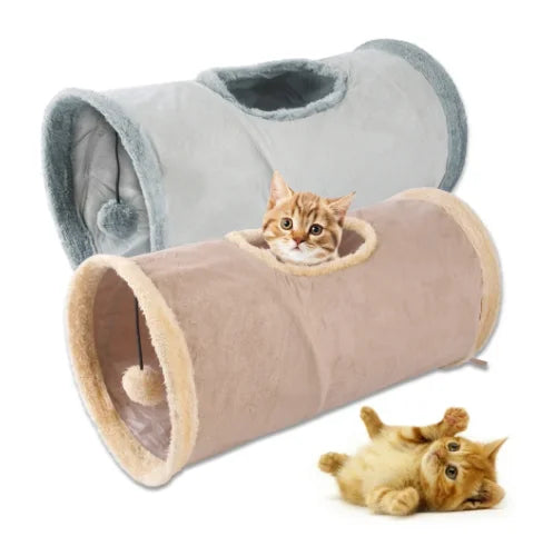 Cozy Cat Hideaway Tunnel — For Hiding, Sleeping, and Playful Exploration