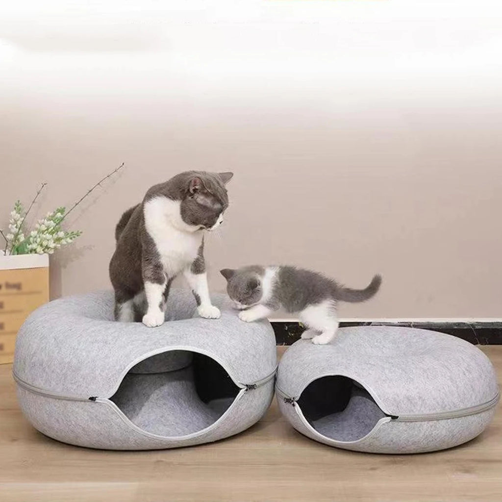 Soft Cat Hideaway Donut — A Safe, Enclosed Space for Deep Sleep