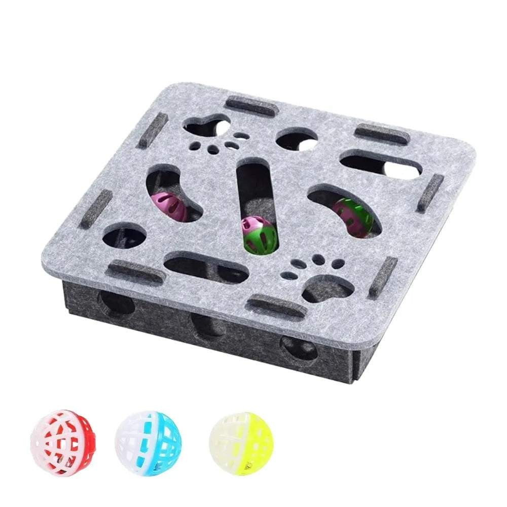 Wooden Felt Puzzle Toy — A Quiet Adventure for Curious Cats