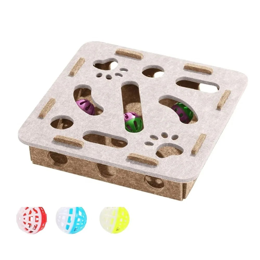 Wooden Felt Puzzle Toy — A Quiet Adventure for Curious Cats